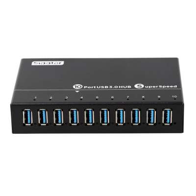 Portable High Quality 10 Ports Mulit Port USB 3.0 HUB Cell Phone Charger with On/Off Switch for Multiple Devices